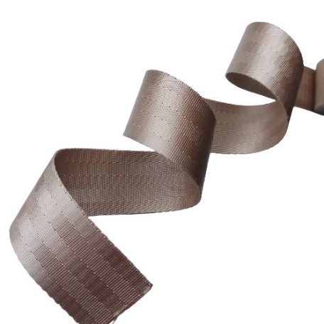 Sima fényes 40 mm x 2 mm szatén heveder , bézs