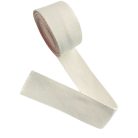 Sima fényes 40 mm x 3 mm, sűrű szövésű heveder, törtfehér 