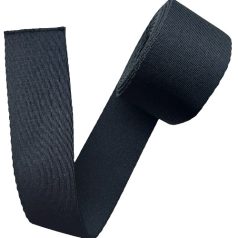   Sima fényes 40 mm x 3 mm , sűrű szövésűt szatén heveder,fekete