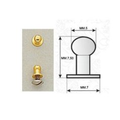 Pisztolygomb 5 mm nikkel