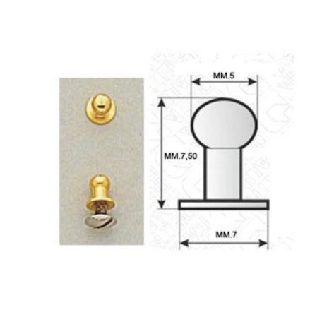 Pisztolygomb 5 mm nikkel