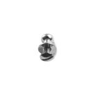 Pisztolygomb  6 mm zamak, fekete nikkel