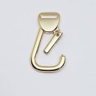 Kulcstartó karabíner 10 mm bújtató végű , arany