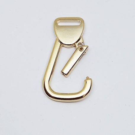 Kulcstartó karabíner 10 mm bújtató végű , arany