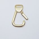 Kulcstartó karabíner 10 mm bújtató végű , arany