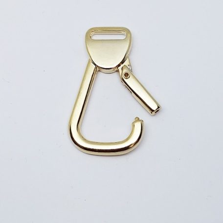 Kulcstartó karabíner 10 mm bújtató végű , arany