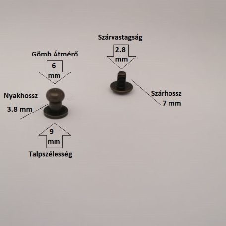 Pisztolygomb 6 mm , antik