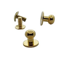 Pisztolygomb  7 mm , arany , rézalapú