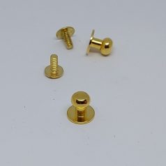 Pisztolygomb  7 mm , arany , rézalapú