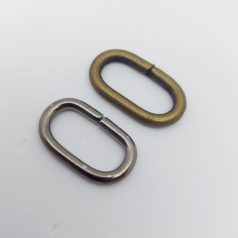   Bújtató , drót , nyitott , ovális , 23 MM x 11 x 3,5 , fényes fekete nikkel és antik színekben