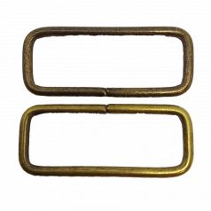   40 MM x 13 x 2,8 Bújtató vagy fogótartó , drót , nyitott , szögletes , sárga antik és sötét antik szinekben