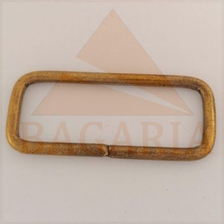 40 MM x 13 x 2,8 Bújtató vagy fogótartó , drót , nyitott , szögletes , sárga antik és sötét antik szinekben