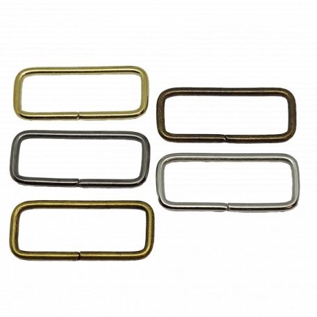 40 MM x 13 x 2,8 Bújtató vagy fogótartó , drót , nyitott , szögletes , sárga antik és sötét antik szinekben