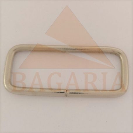 40 MM x 13  x 2,8  Bújtató vagy fogótartó , drót , nyitott , szögletes , nikkel
