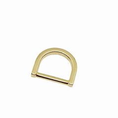 Lapos D-karika zamak 15 MM x 13 x 2,5 , arany