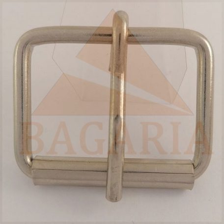 Pergőscsat , hegesztett , nikkel   40 MM x 28 mm x 4,2 mm