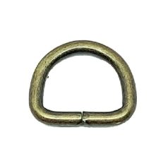 D karika vasalapú , nyitott , 20 MM x 16 x 4 antik