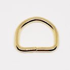 D karika vasalapú , nyitott , arany 25 MM x 20 x 4 