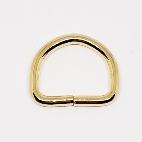 D karika vasalapú , nyitott , arany 25 MM x 20 x 4 