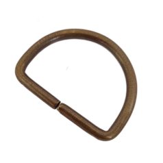 Félkarika , nyitott , 40 mm x 30 mm x 4,2 mm , sárga antik