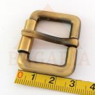 25 MM zamak pergős csat , selyem sárga antik