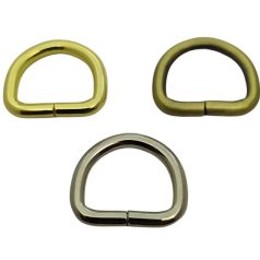 D Karika, vasalapú , sárga antik, 25 mm x 5 mm