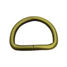 D karika, vasalapú , sárga antik  30 mm x 5 mm alacsony