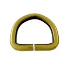 D karika ,vasalapú , sárga antik, 30 mm x 6 mm