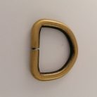 D karika ,vasalapú , sárga antik, 30 mm x 6 mm