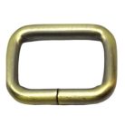 30 MM x 20 x 6 Fogótartó bújtató, vas , nyitott , szögletes , selyem antik