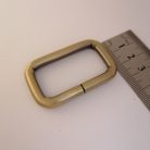 40 MM x 20 x 6 Fogótartó bújtató , vas , nyitott , selyem antik