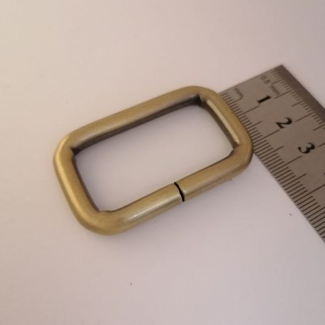 40 MM x 20 x 6 Fogótartó bújtató , vas , nyitott , selyem antik