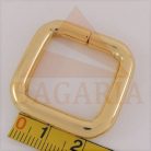 20 MM x 20 x 5 Fogótartó bújtató , vas , nyitott , szögletes , arany