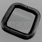 20 MM x 20 x 5 Fogótartó bújtató , vas , nyitott , szögletes , fekete nikkel