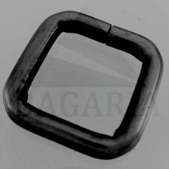   20 MM x 20 x 5 Fogótartó bújtató , vas , nyitott , szögletes , fekete nikkel