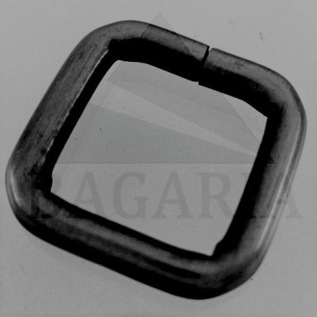 20 MM x 20 x 5 Fogótartó bújtató , vas , nyitott , szögletes , fekete nikkel