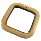 20 MM x 20 x 5 Fogótartó bújtató , vas , nyitott , szögletes , selyem antik