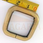 20 MM x 20 x 5 Fogótartó bújtató , vas , nyitott , szögletes , selyem antik