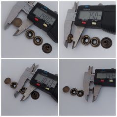 DZSEKI PATENT 14 MM, RÉZALAPÚ, SÁRGA ANTIK